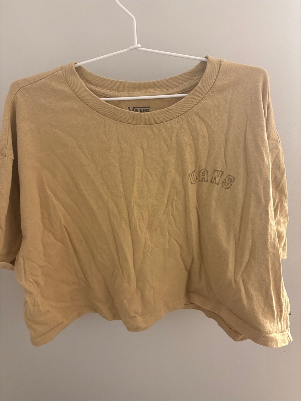 Vans Cropped Tee in Khaki
